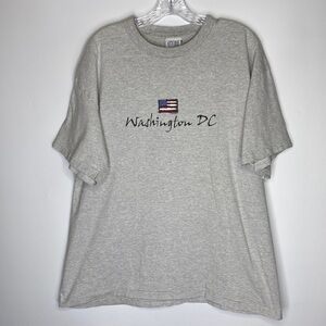 Vintage Artforms Washington D.C. Gray Striped Tshirt Size XL